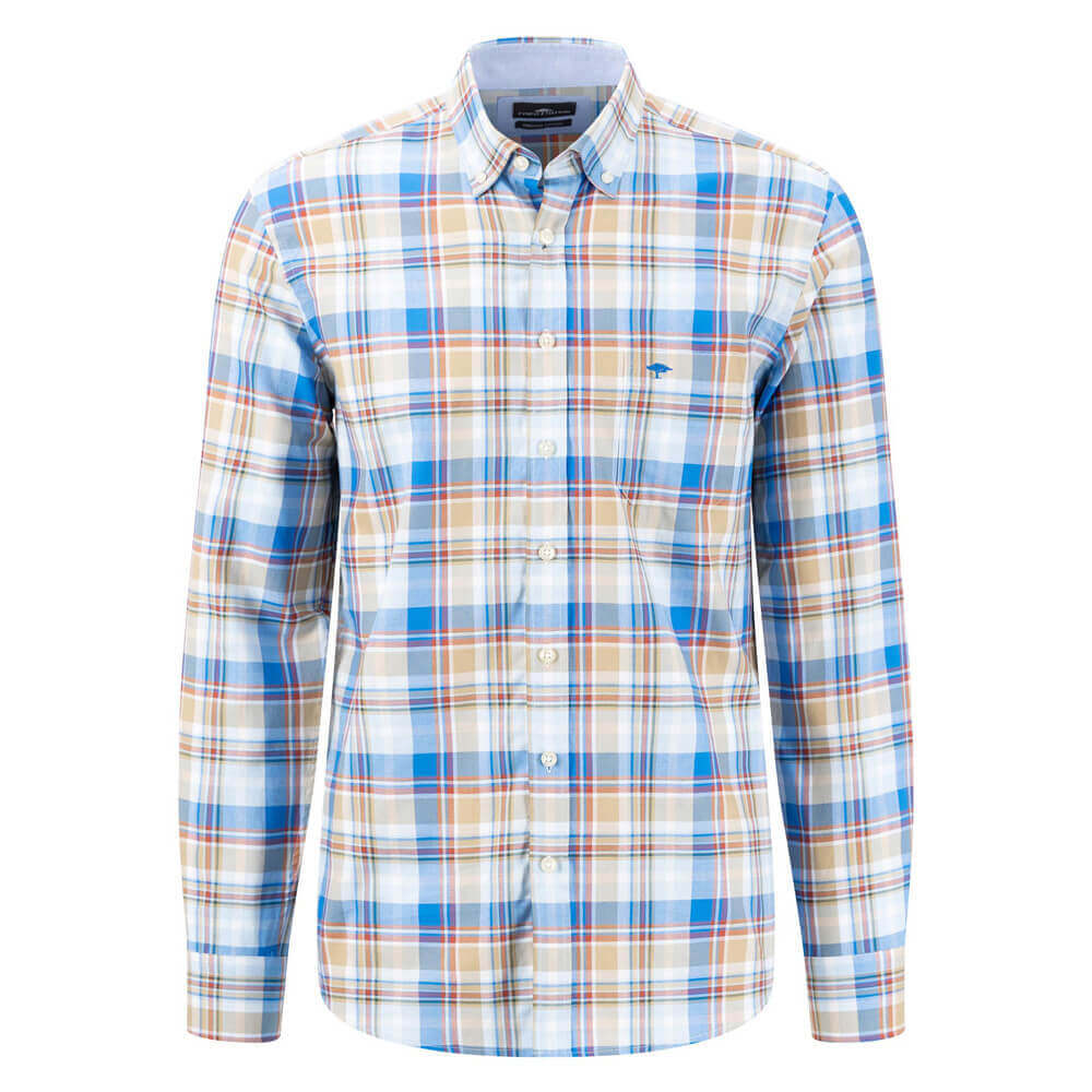 Fynch Hatton Linear Patterned Long-Sleeved Shirt